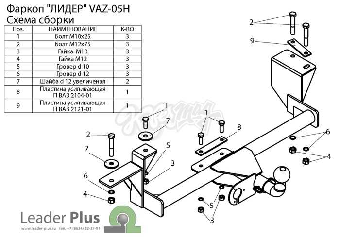 Инструкция установки фаркопа на ваз 2110 и 2112