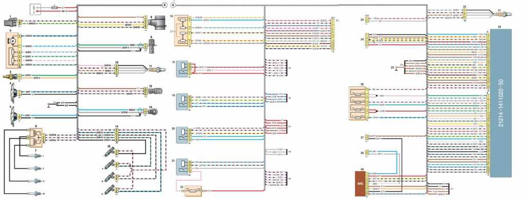Электрическая схема ваз 21214 нива инжектор