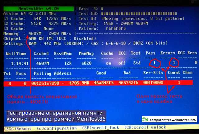 Occt ошибка оперативной памяти