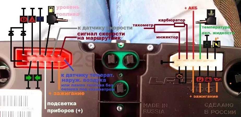 Распиновка разъемов приборных панелей 2110 • chiptuner.ru