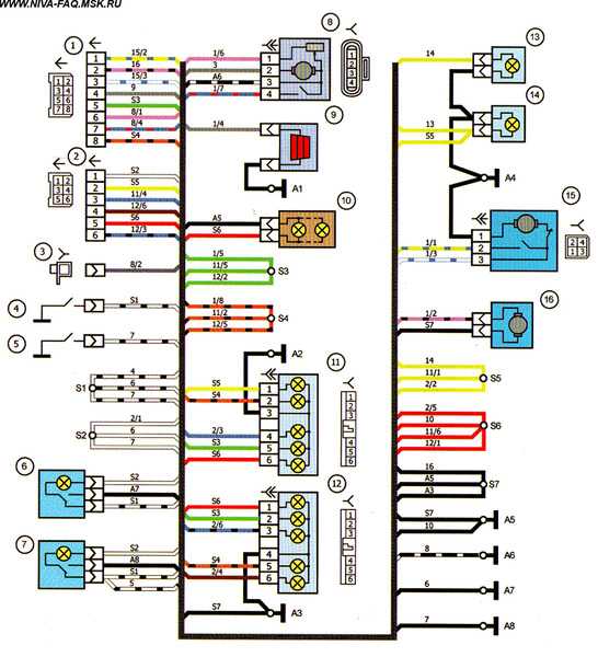 Электрическая схема ваз 21214 нива инжектор с описанием