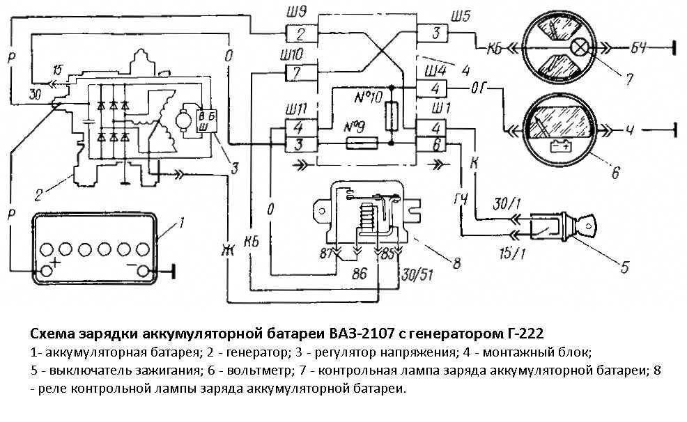 Схема звуковых сигналов 2104, 2105, 2107 | twokarburators.ru