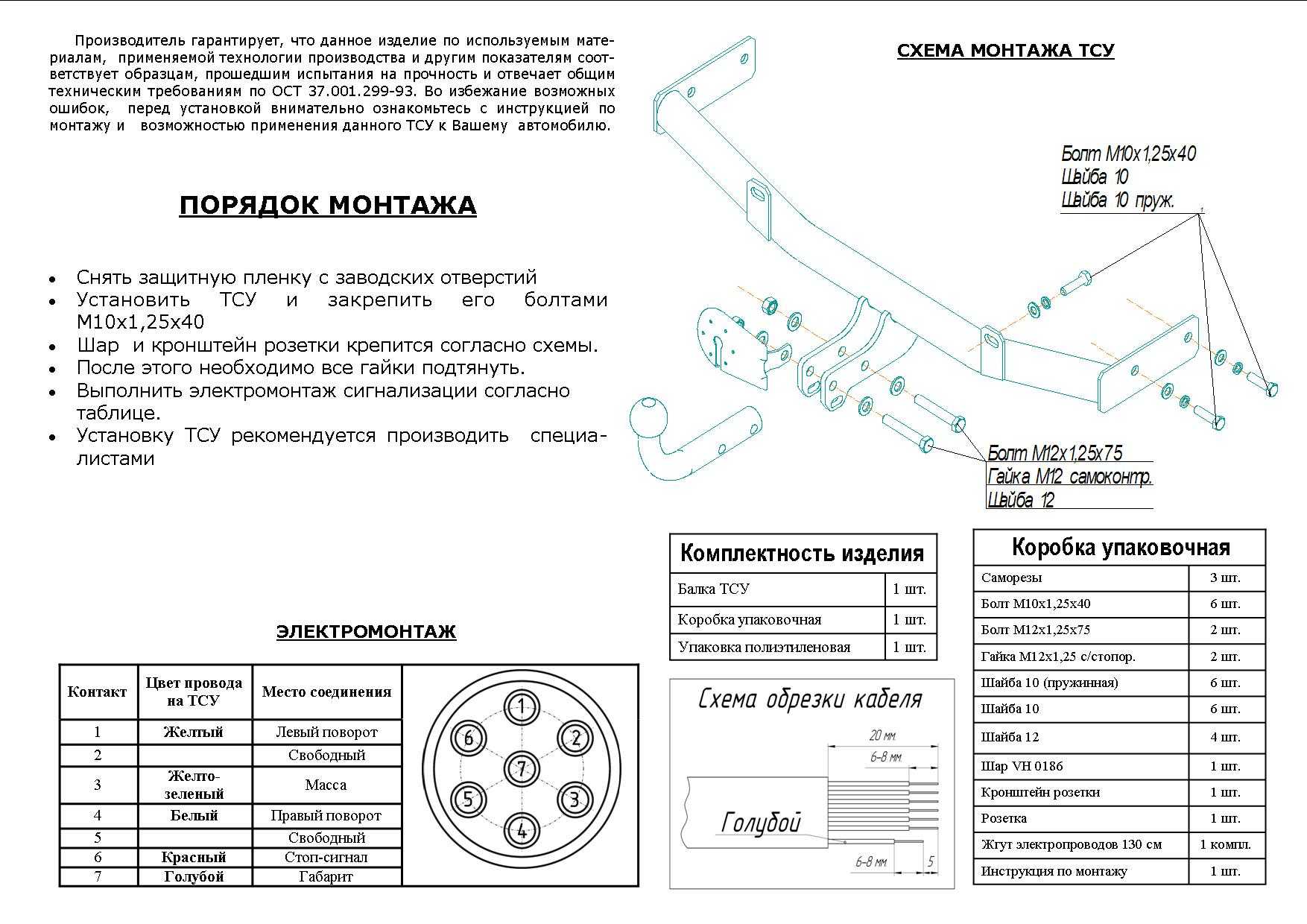 Установка фаркопа на ладу гранта своими руками, подключение розетки | dorpex.ru