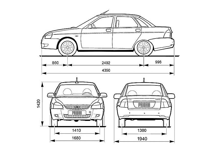 Лада в кузове седан — приора: цена, багажник и размеры