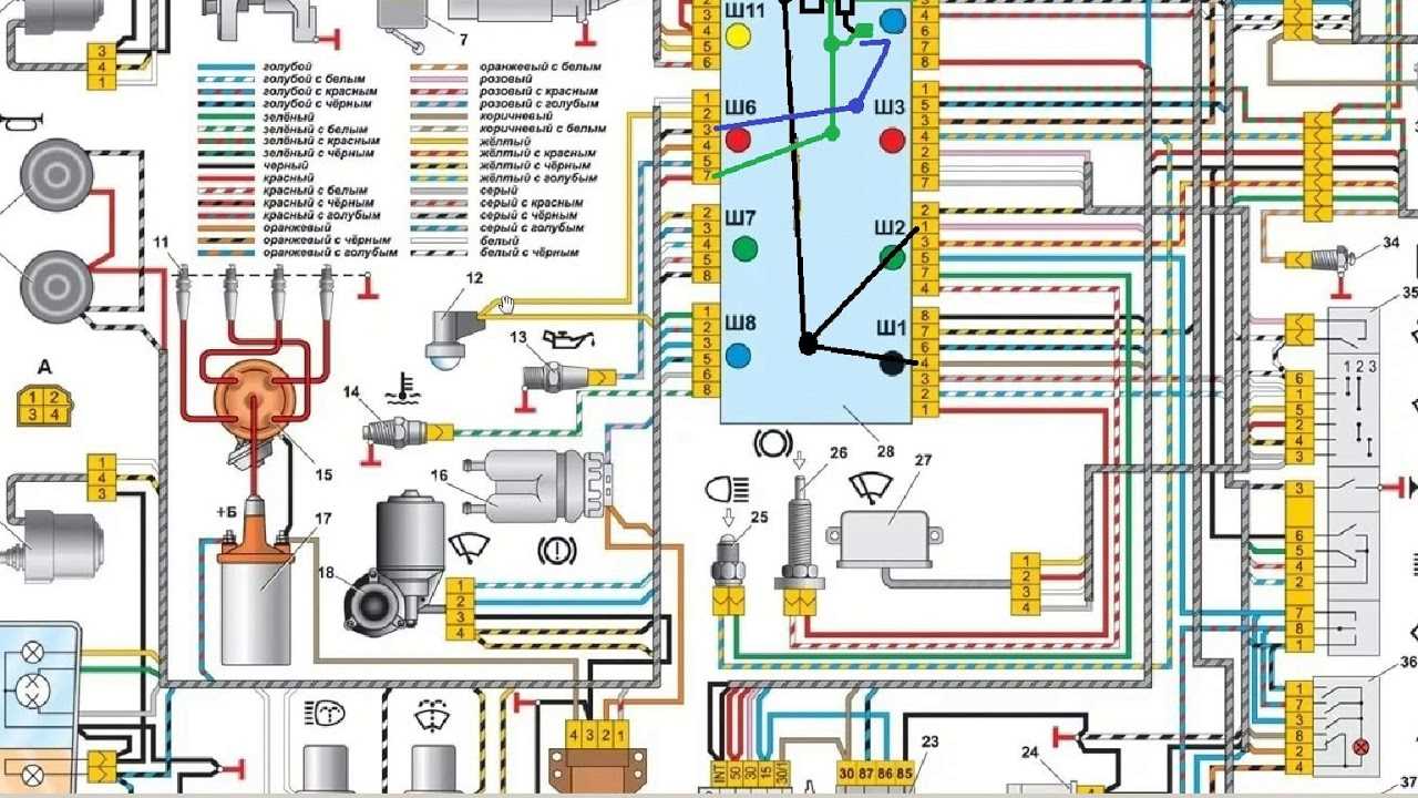 Схема электрооборудования ваз-2105 с описанием: фото