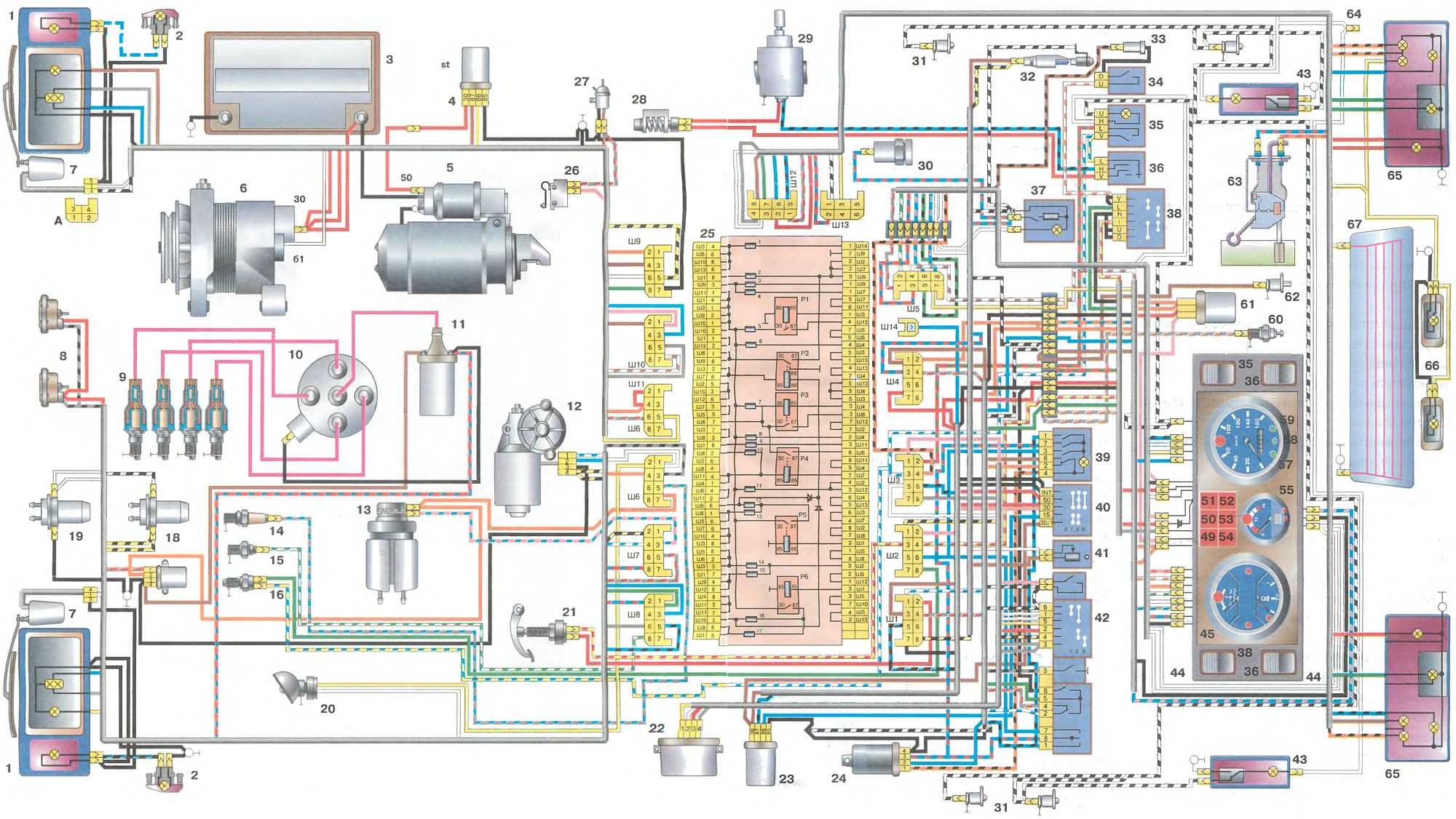 Схема генератора на ваз 2107, ваз 2105, ваз 2104 - 372.3701 - генераторы -  - каталог статей - стартер генератор карбюратор автоэлектрика