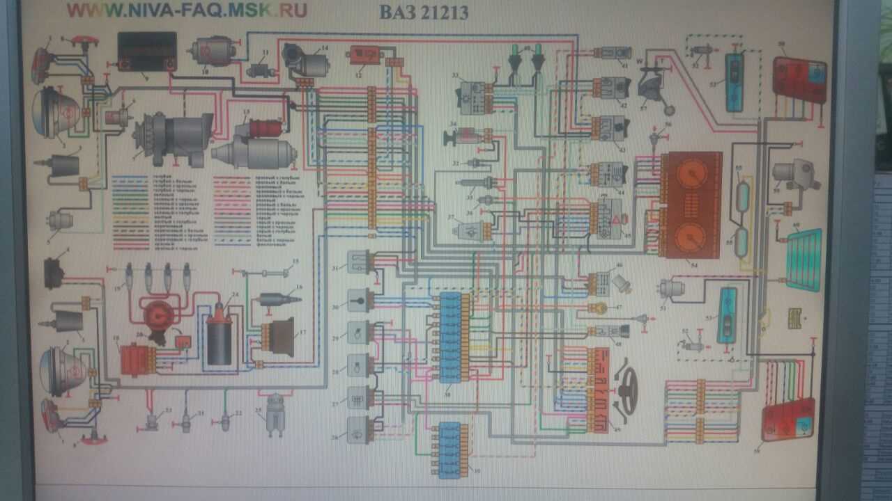 Схема электрооборудования lada 4x4 (ваз 21213, 21214) » лада.онлайн